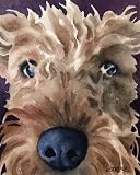 Airedale Terrier Dog Art Print Signed by Artist DJ Rogers