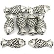 Fish Beads Antique Silver Plated Spacer 18mm Approx 8