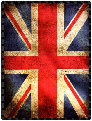 Funny Union Jack Flag Fleece Blankets 58" x 80" (Large)