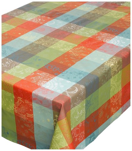 Garnier Thiebaut Mille Couleurs 100% Cotton 71-inch by 118-inch Tablecloth, Paris