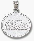 Mississippi (Ole Miss) Rebels Oval Ole Miss Pendant - Sterling Silver Jewelry