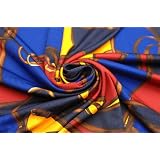 イタリア製ピュア・シルクジャージーレザーストラッププリント0.8m単位