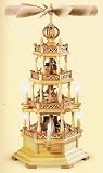 Weihnachtspyramiden 3-stöckige Pyramide - Erzgebirgsmotiv - 63 cm - 120 V Elektromotor (US-Norm)