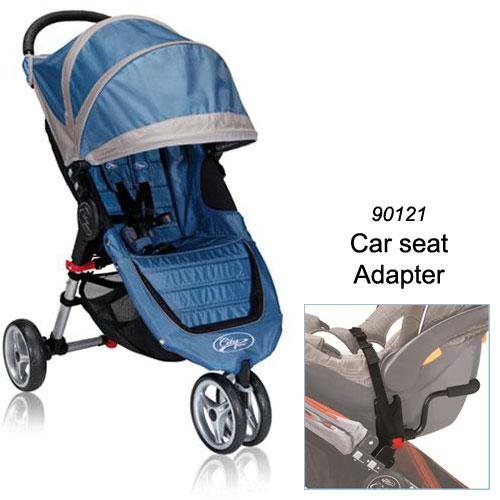 Baby Jogger 2012 City Mini Stroller in Blue/Gray with Car Seat Adapter