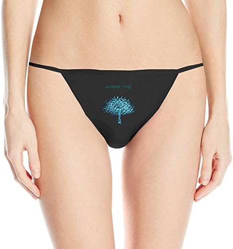 Women Blue Light Autumn Trees Adult Exotic Thong Underwear