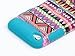 Pandamimi ULAK 3-Piece Hybrid High Impact Case Tribal pattern Blue Silicone For Apple iPod Touch Generation 4 with Free Stylus