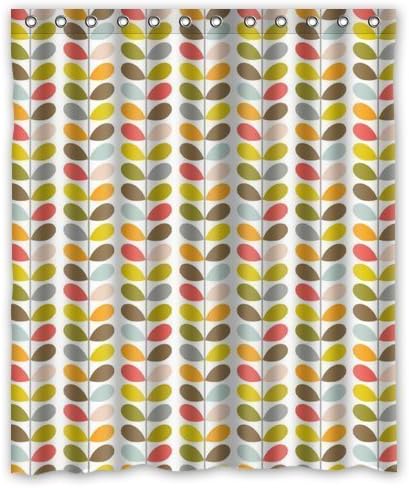 New Orla Kiely Stem Colourful Type 1 Waterproof Bathroom Custom Shower Curtain 60"(w) x 72"(h) Inches(100% Polyester) by June Household