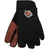 NFL McArthur Cincinnati Bengals Black Deluxe Utility Work Gloves