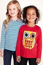 2 Pack Pure Cotton Owl Striped T Shirts
