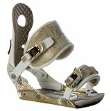 Ride VXn Snowboard Bindings White/Gold Womens Sz S