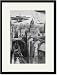 Black Framed/Matted Print 17x23, The New York of the Future as Imagined in 1911