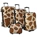 International Traveller Shiny Giraffe 4-Piece Polycarbonate Luggage Set - CLOSEOUT (Giraffe)