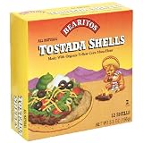 BEARITOS Organic Tostada Shells, Yellow Corn, 5.5 Ounce Boxes (Pack of 12)