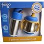 Foogo By Thermos Leak-proof Ss 12 Oz Straw Bottle and 7 Oz Sippy Cup with Handle (Blue)