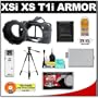 MADE Rubberized Camera Armor Case (Black) for Canon Rebel XSi/ XS/ T1i Digital SLR Camera + LP-E5 Battery + Tripod + Accessory Kit