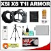 MADE Rubberized Camera Armor Case (Black) for Canon Rebel XSi/ XS/ T1i Digital SLR Camera + LP-E5 Battery + Tripod + Accessory Kit