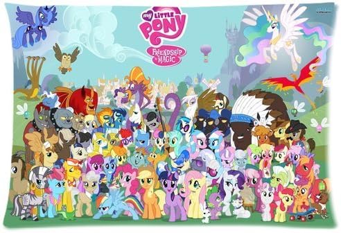 Cartoon My Little Pony Rectangle Pillow Cases Custom Pillowcase Standard Size Design Cotton Pillow Case 20x30 (one side) Friendship is Magic Children/kids Favorite