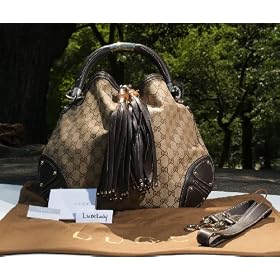 Gucci Brown 'Indy' Medium Top Handle Handbag