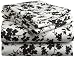 Pinzon 160-Gram Printed Flannel Twin Sheet Set, Black Floral