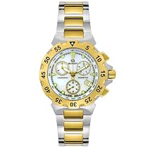 Burett Men's B4202CWFA Neo Abyss Collection Two Tone Chronograph Diver Watch