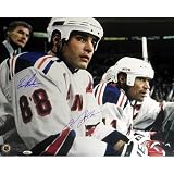 Steiner Sports NHL Lindros/Messier Bench Rangers Dual Autographed 8-by-10-Inch Photograph