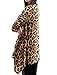 Allegra K Women Leopard Long Sleeve Open Front Boyfriend Cardigan