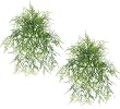TWO 26" Artificial Asparagus Fern Grass Hanging Bushes