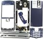 --Blue T-Mobile RIM BlackBerry Pearl 8100 Original OEM Full Complete Housing Faceplate Case Cover Shell with Trackball Keypad Lens Screen GSM New