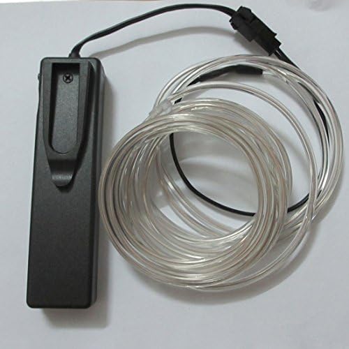 Nickqin 3.2mm Neon El Wire Electroluminescent Lights Led Strip 9.84ft with Voiced Activated Function (white)