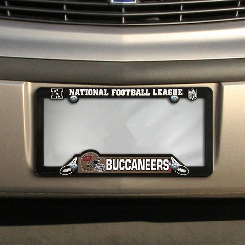 Tampa Bay Buccaneers Black Plastic License Plate Frame