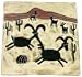 11 MARA Collectible Stoneware SQUARE DINNER PLATE Petroglyphs EARTHTONES Design