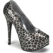 Bordello Women's TEEZE-37, 5 3/4" Heel Cheetah Glitter Patent W/Concealed Platform