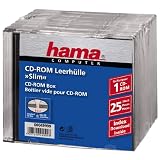 Hama CD-ROM Box Slim, Schwarz, 25er-Pack