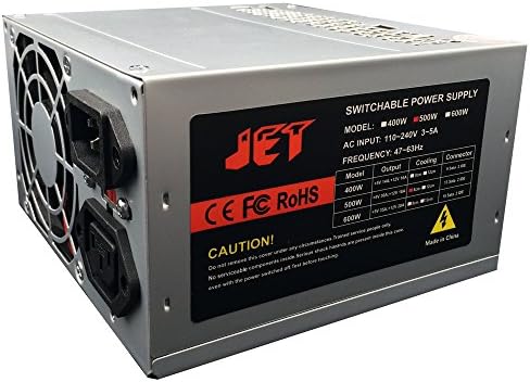 Power Supply 500W (13 Sata + 2 Ide Connectors) for 1 to 11 Target CD DVD Blu-ray Duplicator Tower Case 115v/230v Input Switchable with 8cm X 8cm Cooling Fan