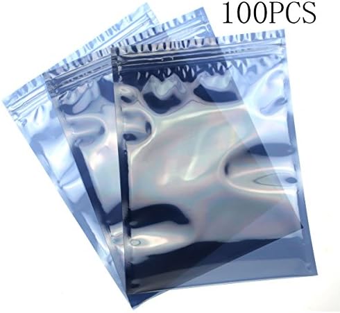 LENX Pack of 100 (16x19cm) Antistatic Resealable Bag for HDD and other Electronic Device