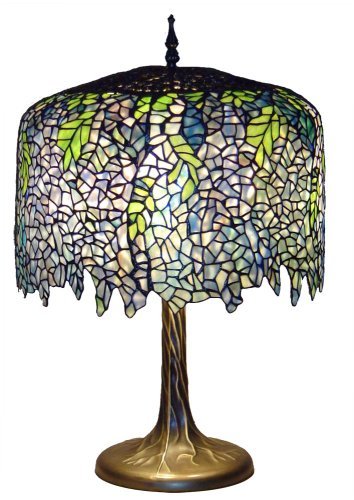 Blue Wisteria Tiffany Style Table Lamp  Tree 