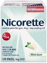 Nicorette Gum 4mg, Mint, 170-Count Package