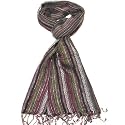 Women Scarf-Women's Stlylish Pashminas-Multicoloured Striped Viscose Scarf for All Seasons- Shawl and Wrap