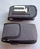 PREMIUM BLACK / GREY NYLON CASE POUCH WITH METAL CLIP for MOTOROLA RAZR V3 / MOTORAZR V3i / V3t / V3x / V3c / V3m / V3e / V3r.