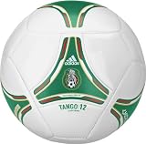 Mexico Adidas 2012 Capitano Soccer Ball, White, Green, Red