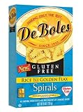 DeBoles Gluten Free Rice plus Golden Flax Spirals, 8-Ounce Boxes (Pack of 12)