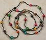 Necklace - Colorful Wooden Beads - 58 Inches