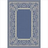 Safavieh Courtyard Collection CY2965-3103 Blue and Natural Indoor/Outdoor Area Rug, 4-Feet by 5-Feet 7-Inch