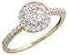 14 Karat Gold Fantasie Damen Trauben Diamanten Ring, mit 0.55 Karat Brilliantschliff Diamanten, (8.5mm) breit