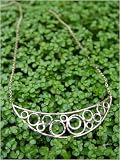 Crescent Circles Chain necklace in Gold or Silver