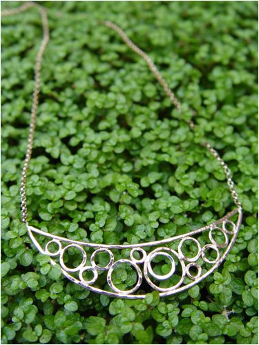 Crescent Circles Chain necklace in Silver Image Crescent Circles Chain necklace in Silver