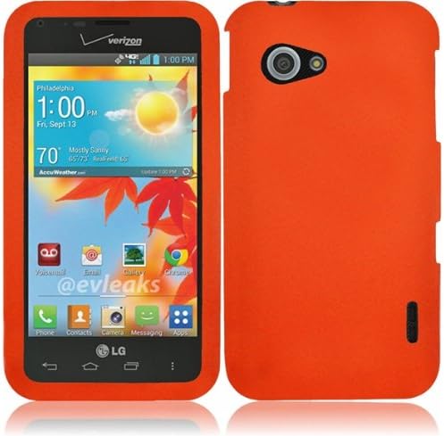 For LG Enact VS890 Cover Case (Hard Orange)