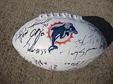 2011-2012 MIAMI DOLPHINS BRANDON MARSHALL Team Signed Autographed Logo Football COA