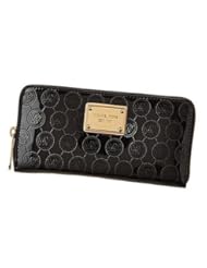 Michael Kors Handbag, Jet Set Monogram Mirror Metallic Zip Around Wallet