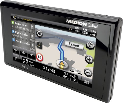 MEDION GoPal Navi P4635 EU+ Navigationssystem inkl. TMC und TMC pro (10,9 cm (4,3 Zoll) Display, EU 43, Text to Speech)